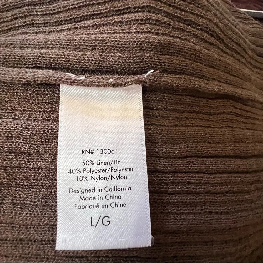 Revolve LSpace Undertow Dress Womens L Expresso Brown Stretch Ribbed Knit Maxi - Picture 10 of 11